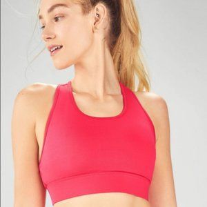 Fabletics Mila Medium Impact Sports Bra, Lipstick